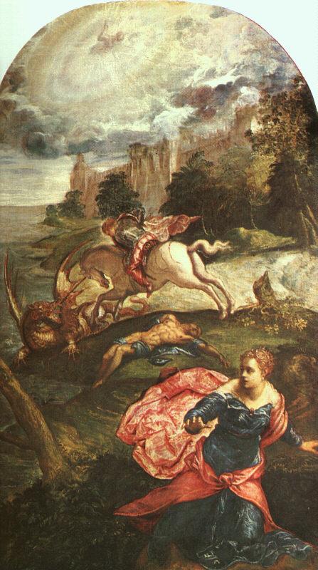 Jacopo Robusti Tintoretto St.George and the Dragon France oil painting art